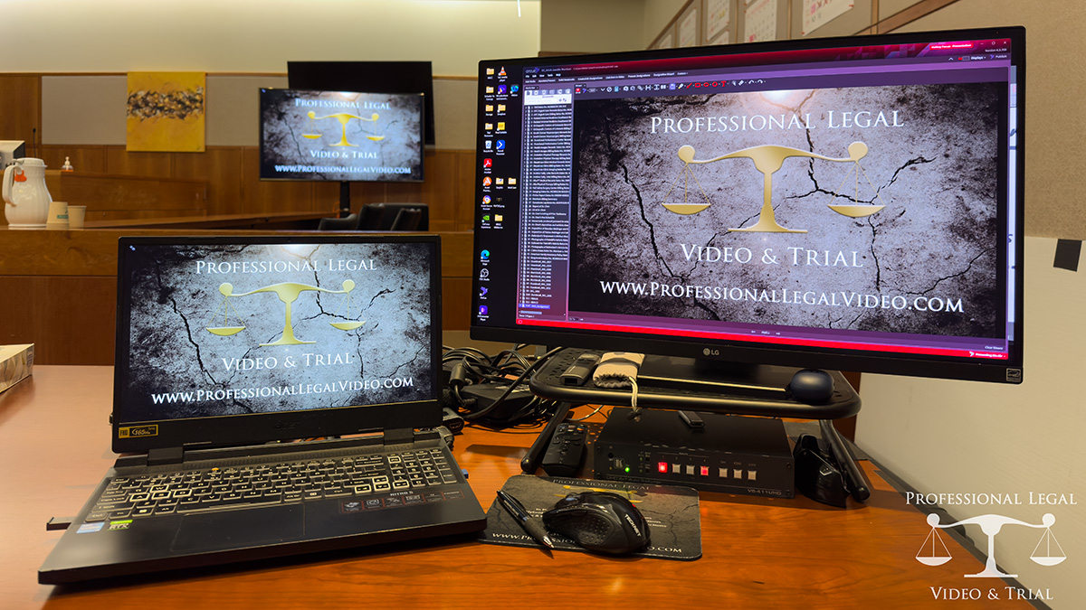 Trial Tech Computer Setup with Flatpanel TV